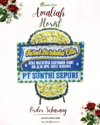 Papan Bunga Duka di Purwanegara