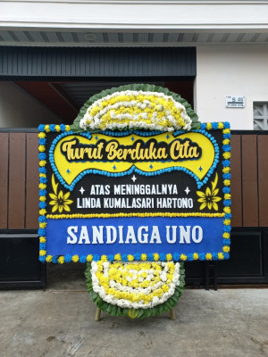 Papan Bunga Duka di Purwanegara